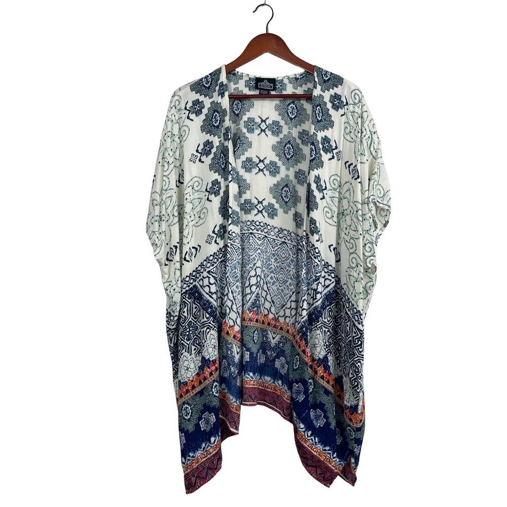 Boho‎ Festival Geometric Print Kimono Cardigan Lightweight Women Medium